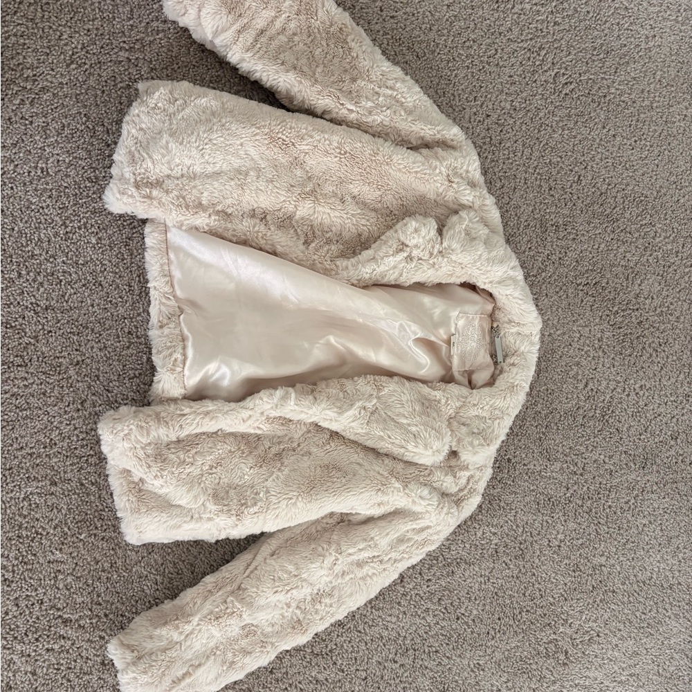 Jou Jou Light Pink Faux Fur Jacket